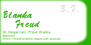 blanka freud business card